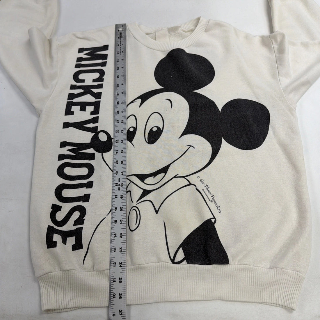Vintage Mickey Mouse Disney Sweatshirt Size Large Double Sided 90s
