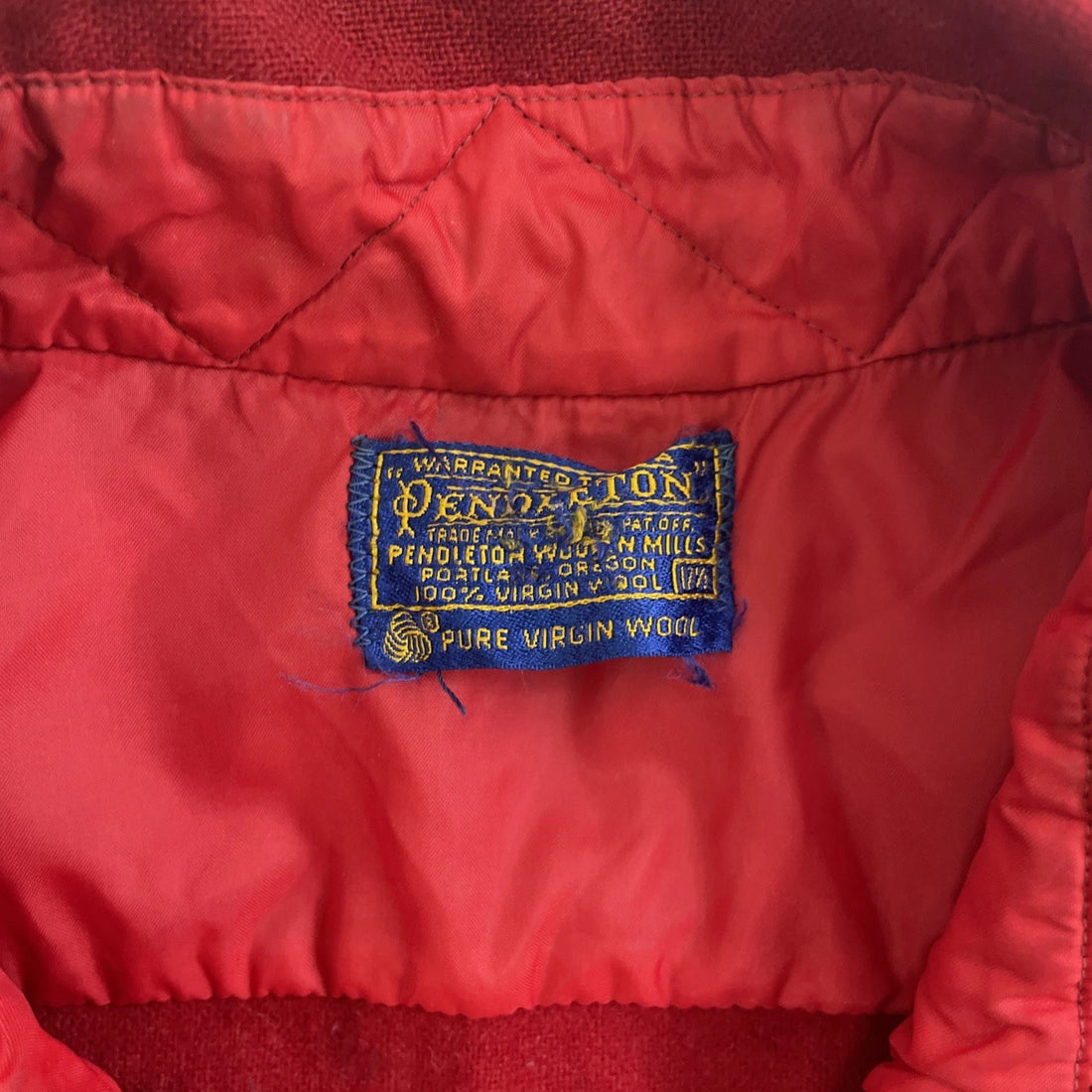 Vintage Pendleton Wool Button Up Shirt Size 17 1/2 Red