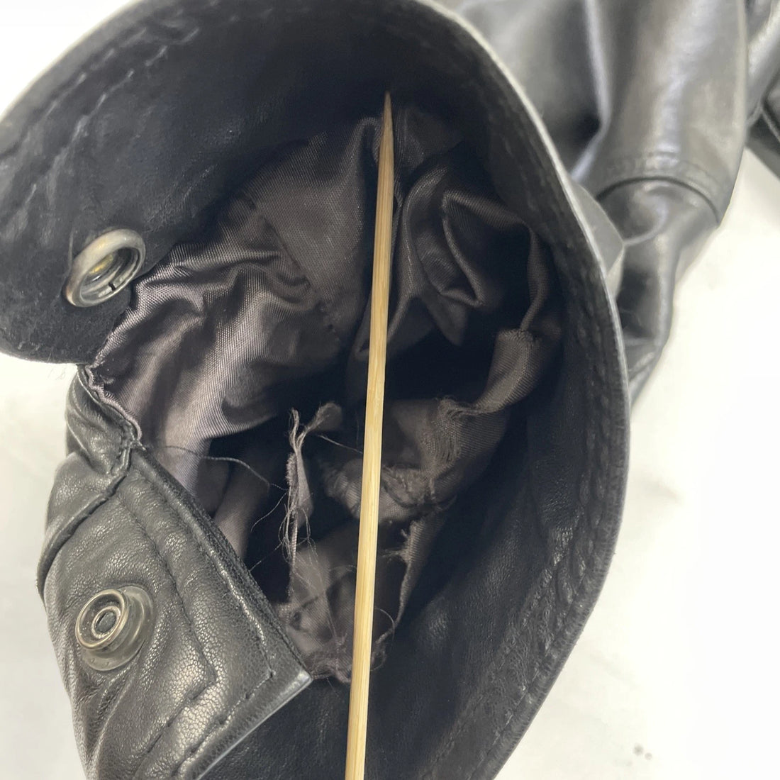 Vintage London Fog Leather Bomber Jacket Size XL Black