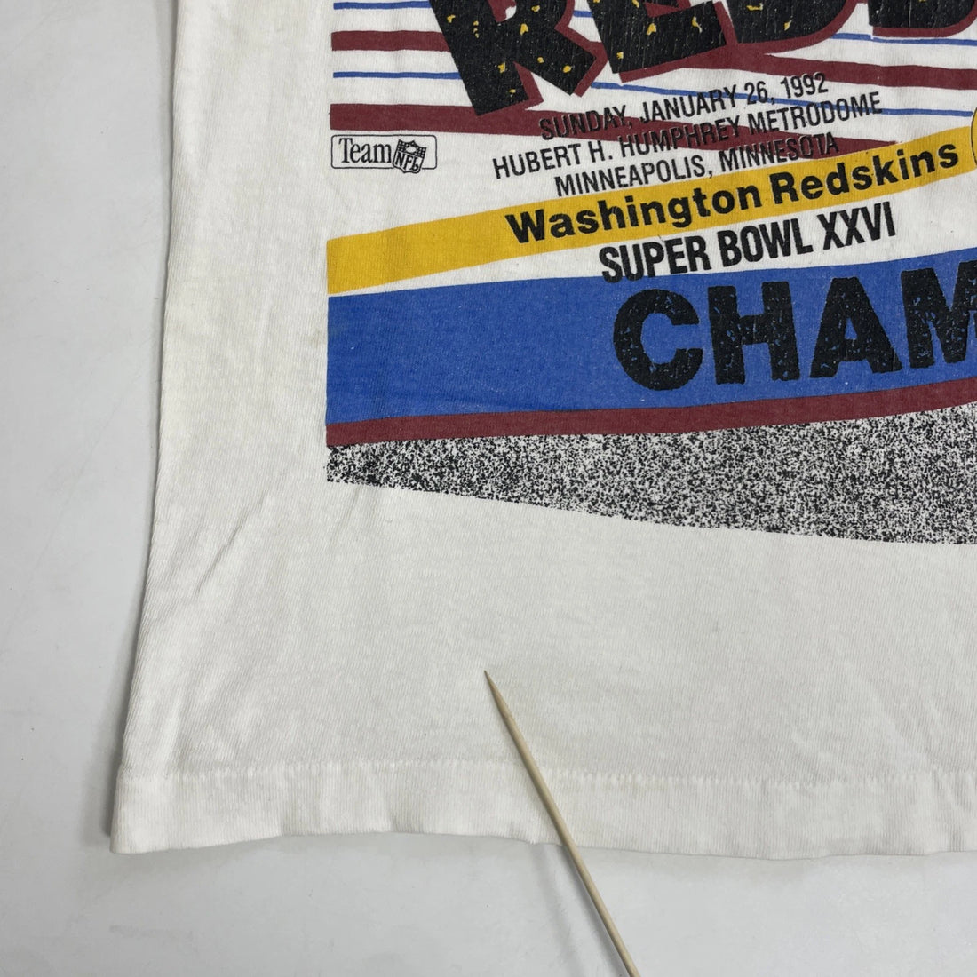 Vintage Washington Redskins Super Bowl XXVI Champs T-Shirt Size Large NFL