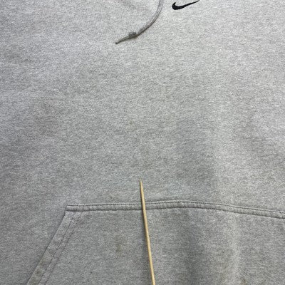 Vintage Nike Middle Swoosh Sweatshirt Hoodie Size XL Gray Embroidered