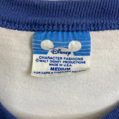 Vintage Mickey Mouse Disney World Magic Music Days Ringer T-Shirt Medium 80s 90s
