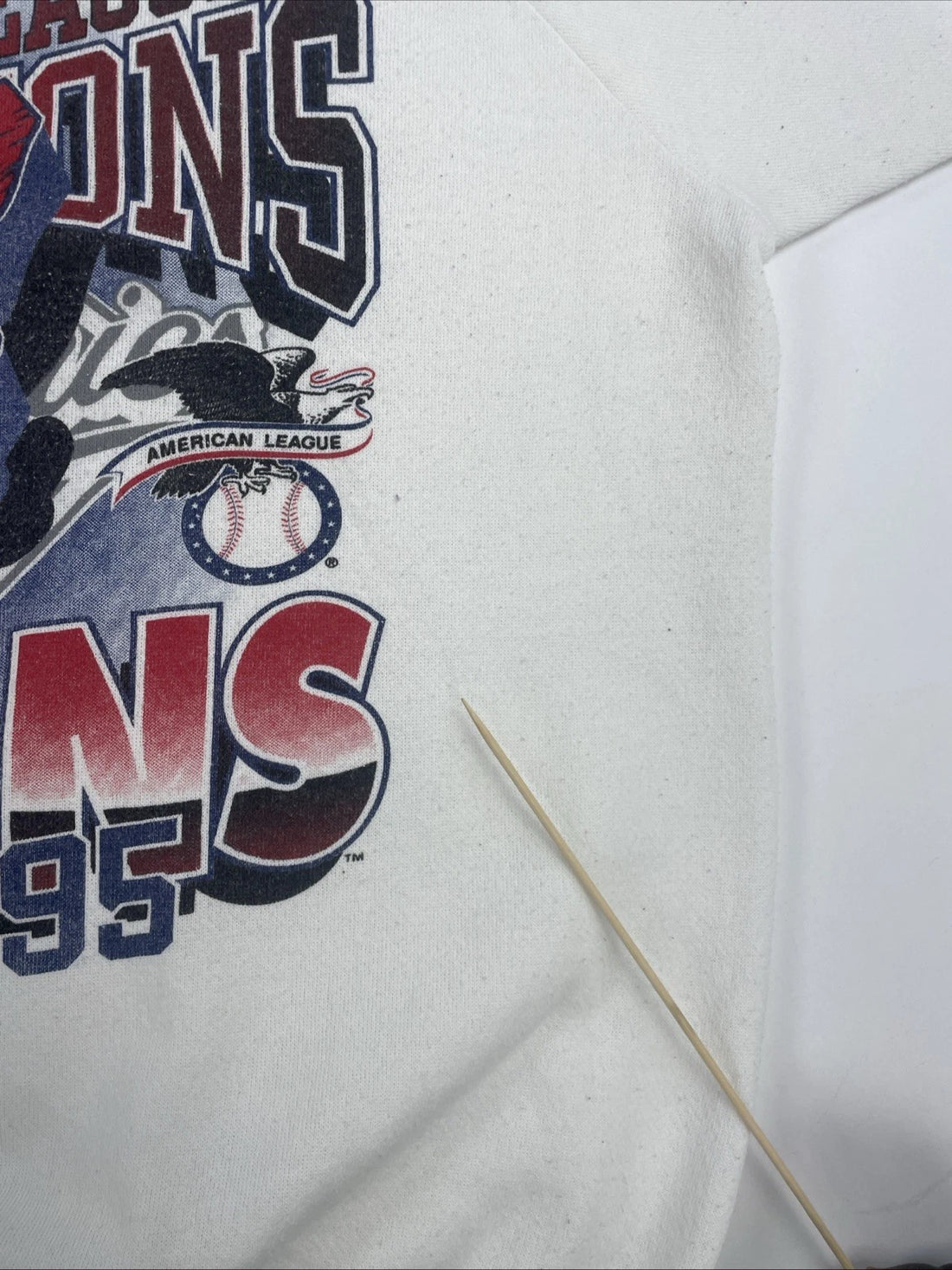 Vintage Cleveland Indians AL Champs Crewneck Sweatshirt Size Large 1995 90s MLB