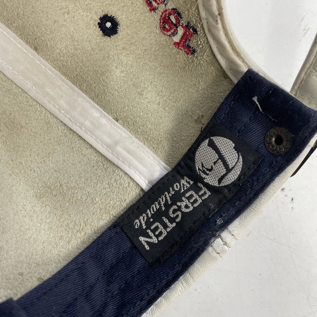 Vintage Budweiser Bud Beer Leather Hat Cap OSFA