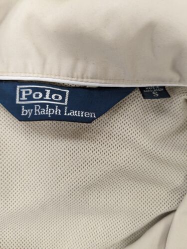 Vintage Polo Ralph Lauren 1/4 Zip Harrington Jacket Size Small Beige Pullover