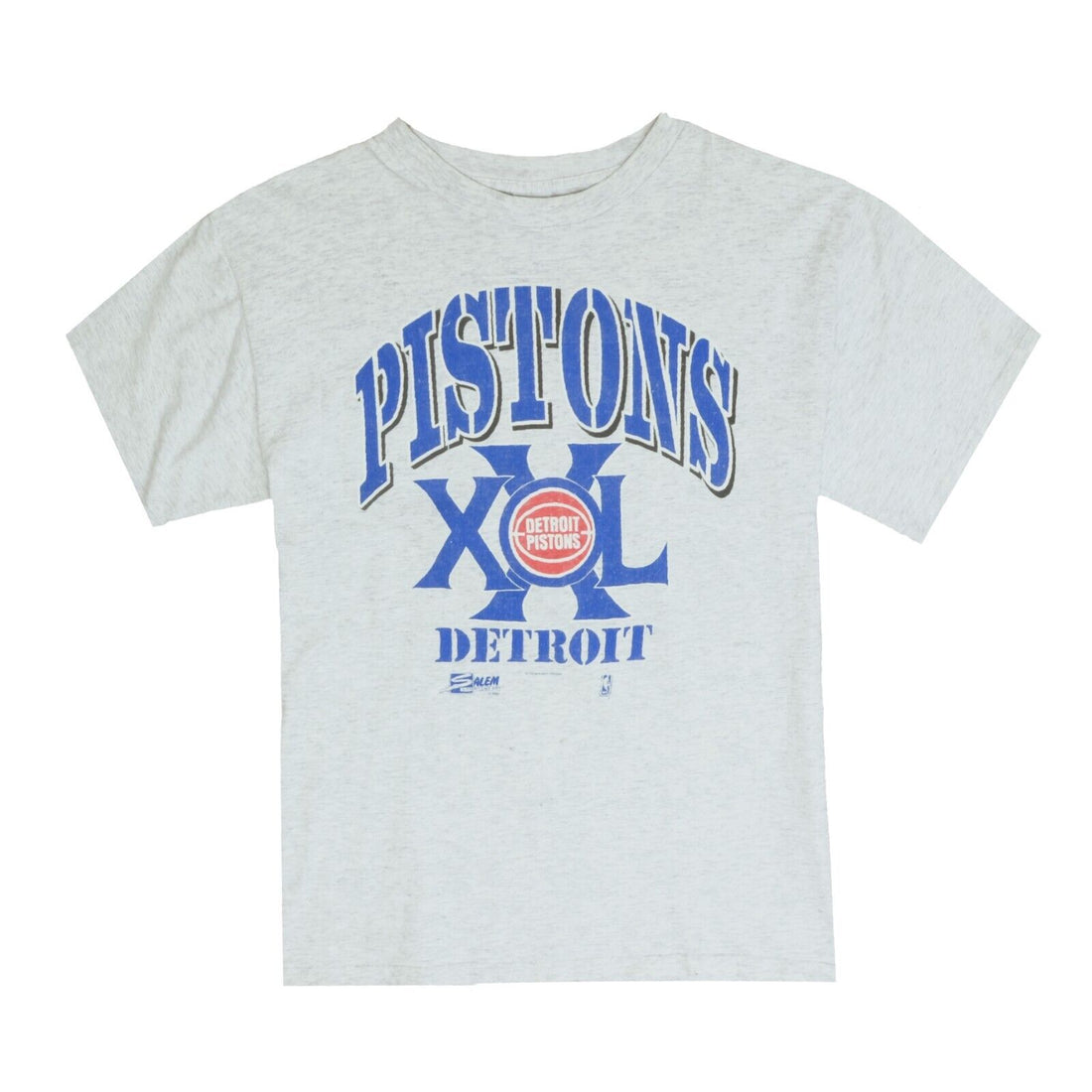Vintage Detroit Pistons Salem Sportswear T-Shirt Size XL Gray 90s