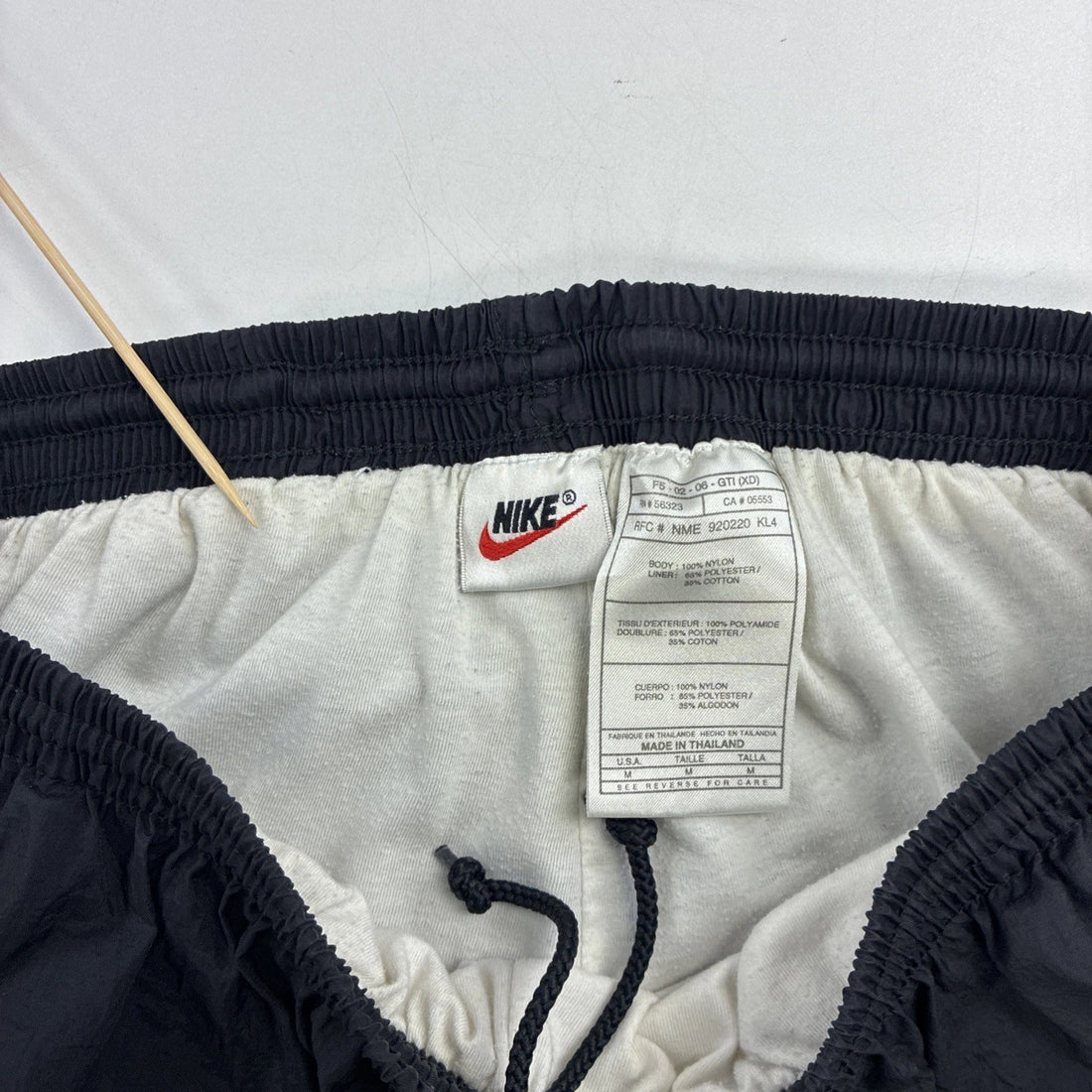 Vintage Nike Nylon Track Pants Size Medium Black