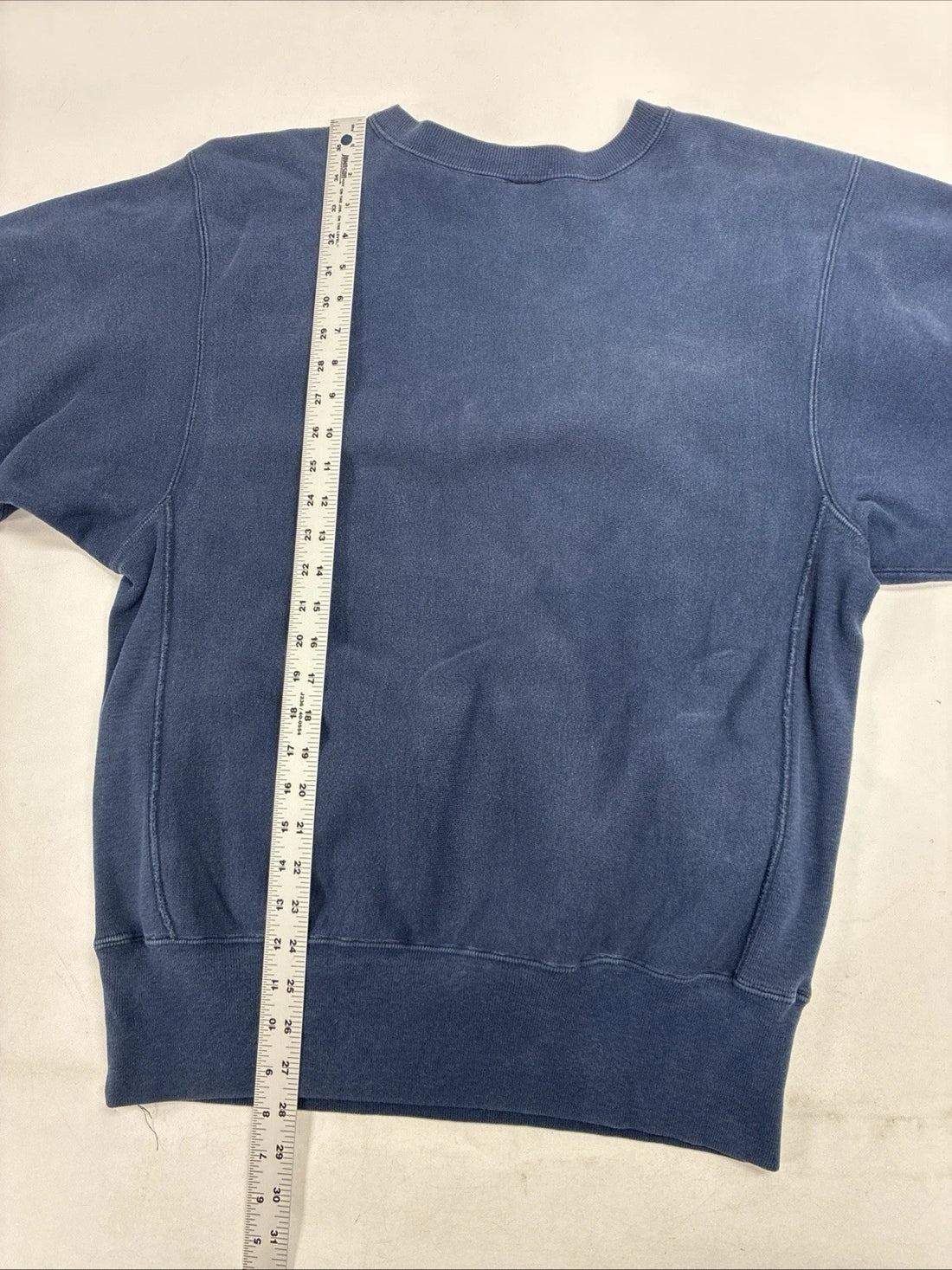 Vintage Champion Spell Out Crewneck Sweatshirt Size XL Blue