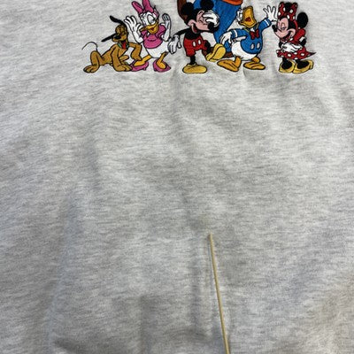 Vintage Mickey Mouse Disney Crewneck Sweatshirt Size Large/XL Embroidered 90s