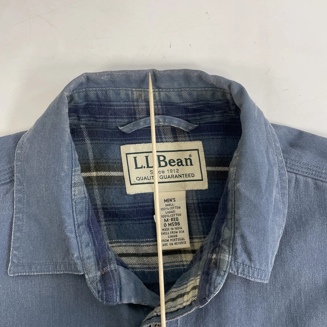 L.L. Bean Button Up Shirt Size Medium Blue