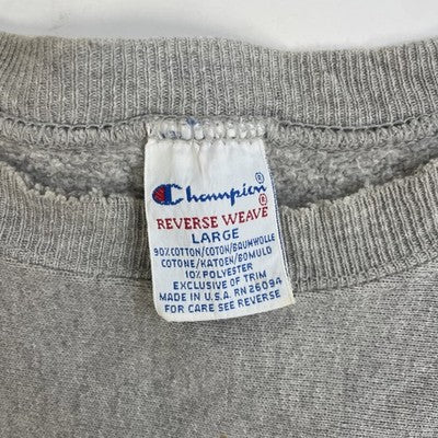 Vintage Champion Reverse Weave Crewneck Sweatshirt Size Large Gray 90s