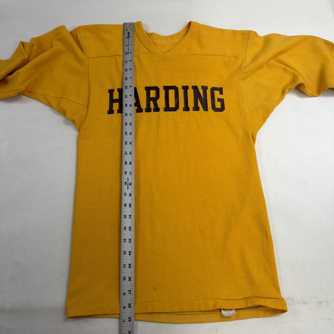 Vintage Harding Russell Athletic Raglan T-Shirt Size Medium Yellow 70s