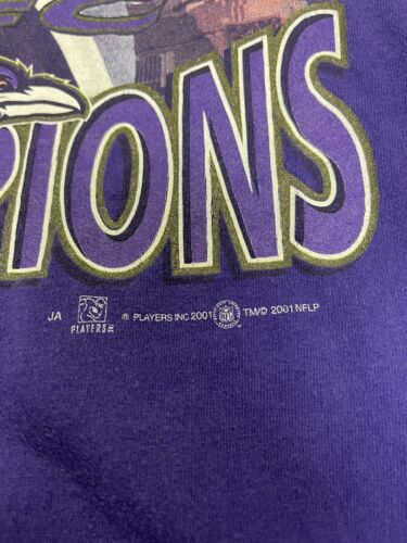 Vintage Baltimore Ravens Super Bowl XXXV Champs Ray Lewis T-Shirt Large NFL