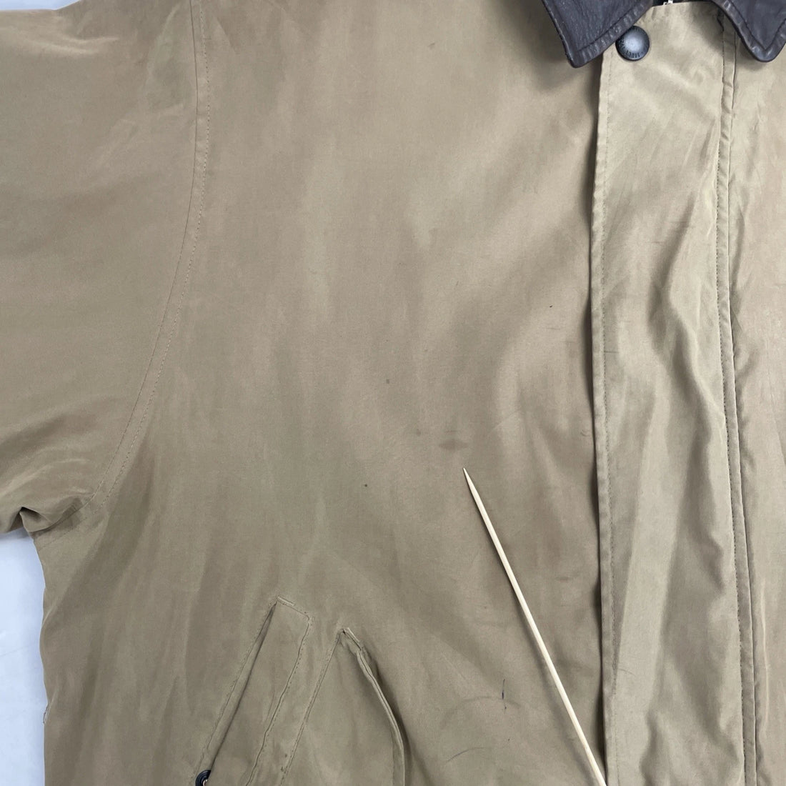 Eddie Bauer Bomber Jacket Size XL Tall Leather Collar