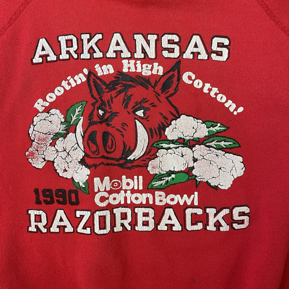 Vintage Arkansas Razorbacks Cotton Bowl Crewneck Sweatshirt XL 1990 90s NCAA