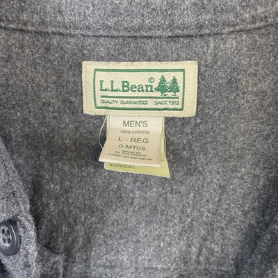 L.L. Bean Button Up Shirt Size Large Gray