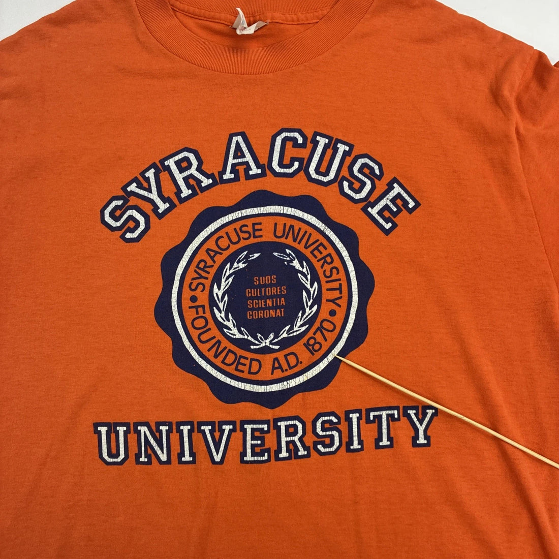 Vintage Syracuse University Crest T-Shirt Size XL 80s 90s NCAA