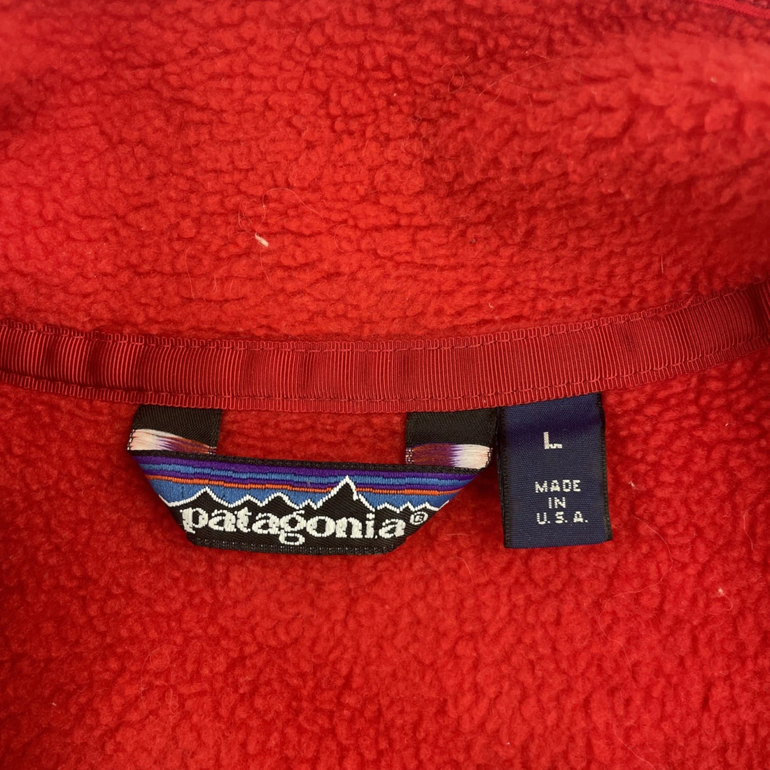 Vintage Patagonia Fleece Vest Jacket Size Large Red