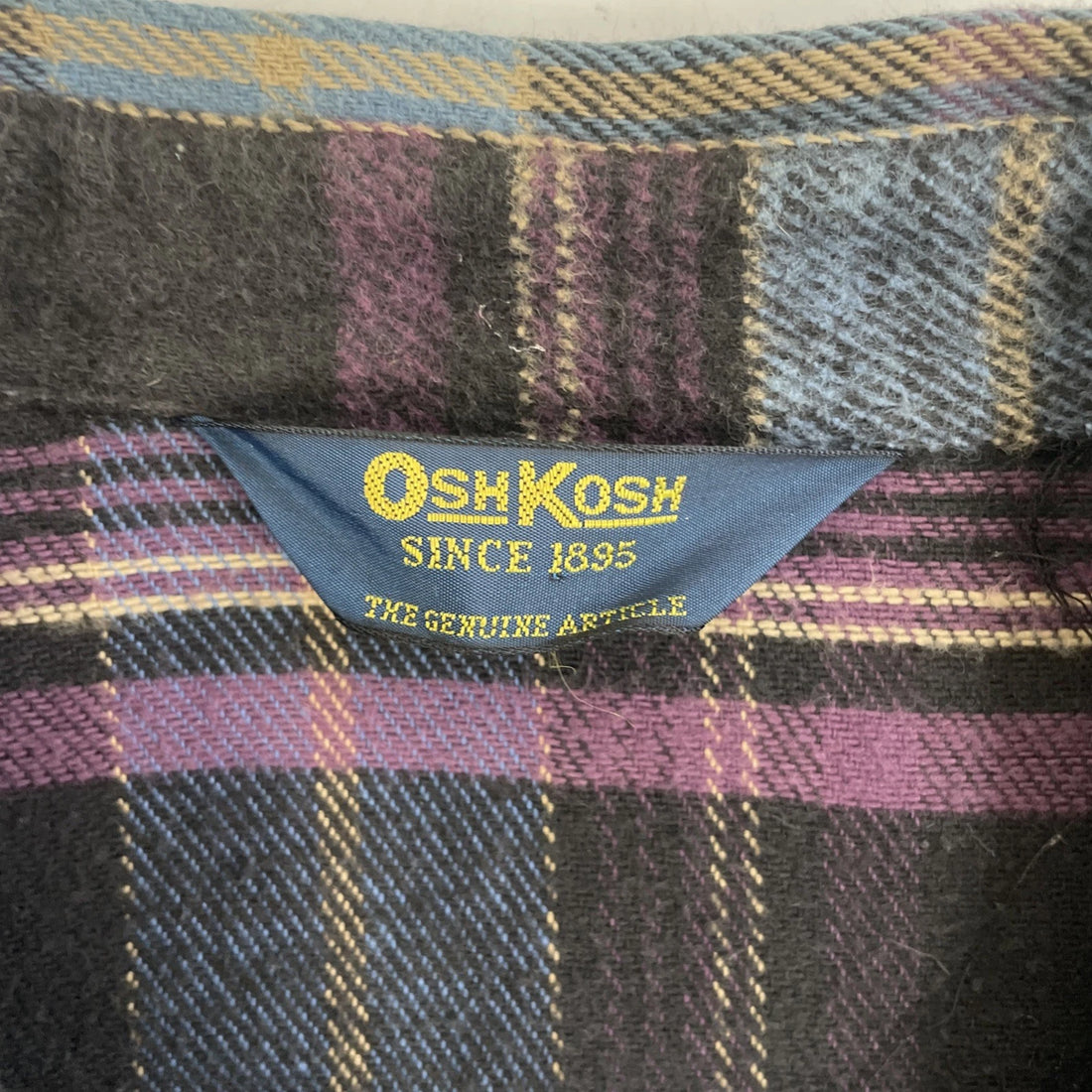 Vintage Oshkosh Flannel Button Up Shirt Size XL Plaid