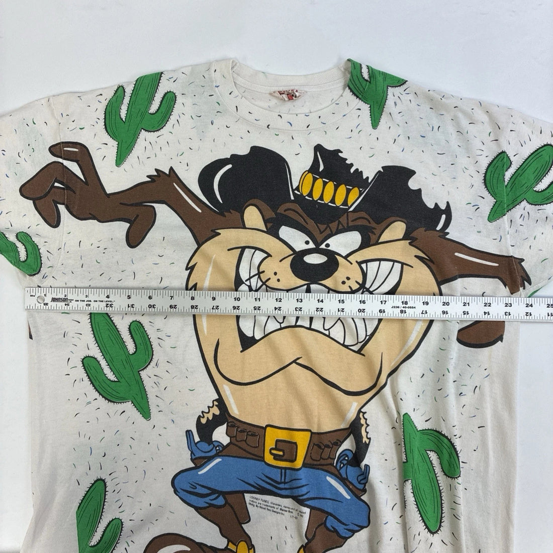 Vintage Taz Cowboy Looney Tunes T-Shirt Size XL 1993 90s