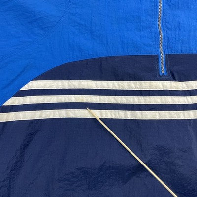 Vintage Adidas Pullover Windbreaker Light Jacket Size Medium Blue