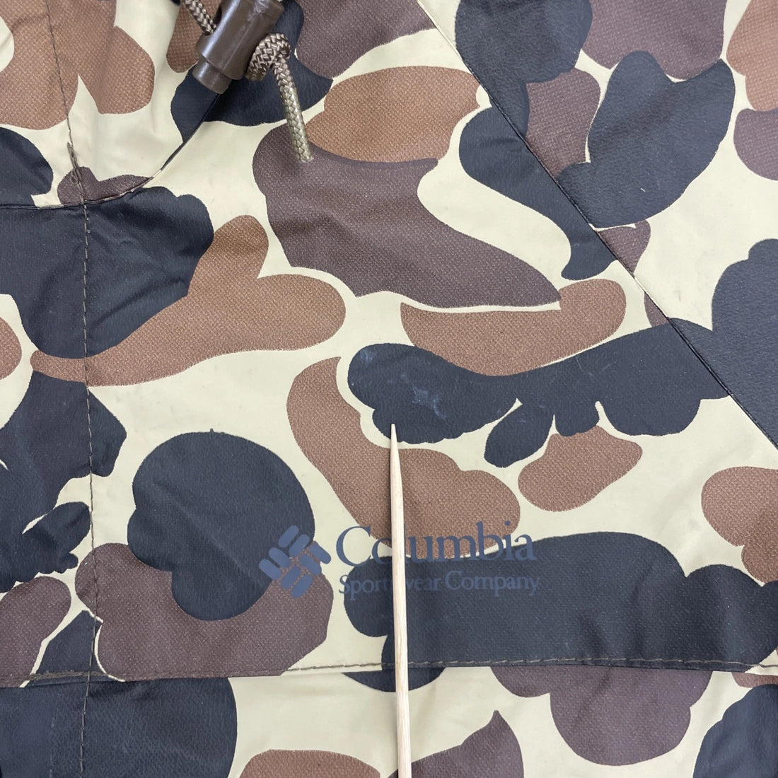 Columbia Duck Camo PVC Rain Coat Jacket Size Large