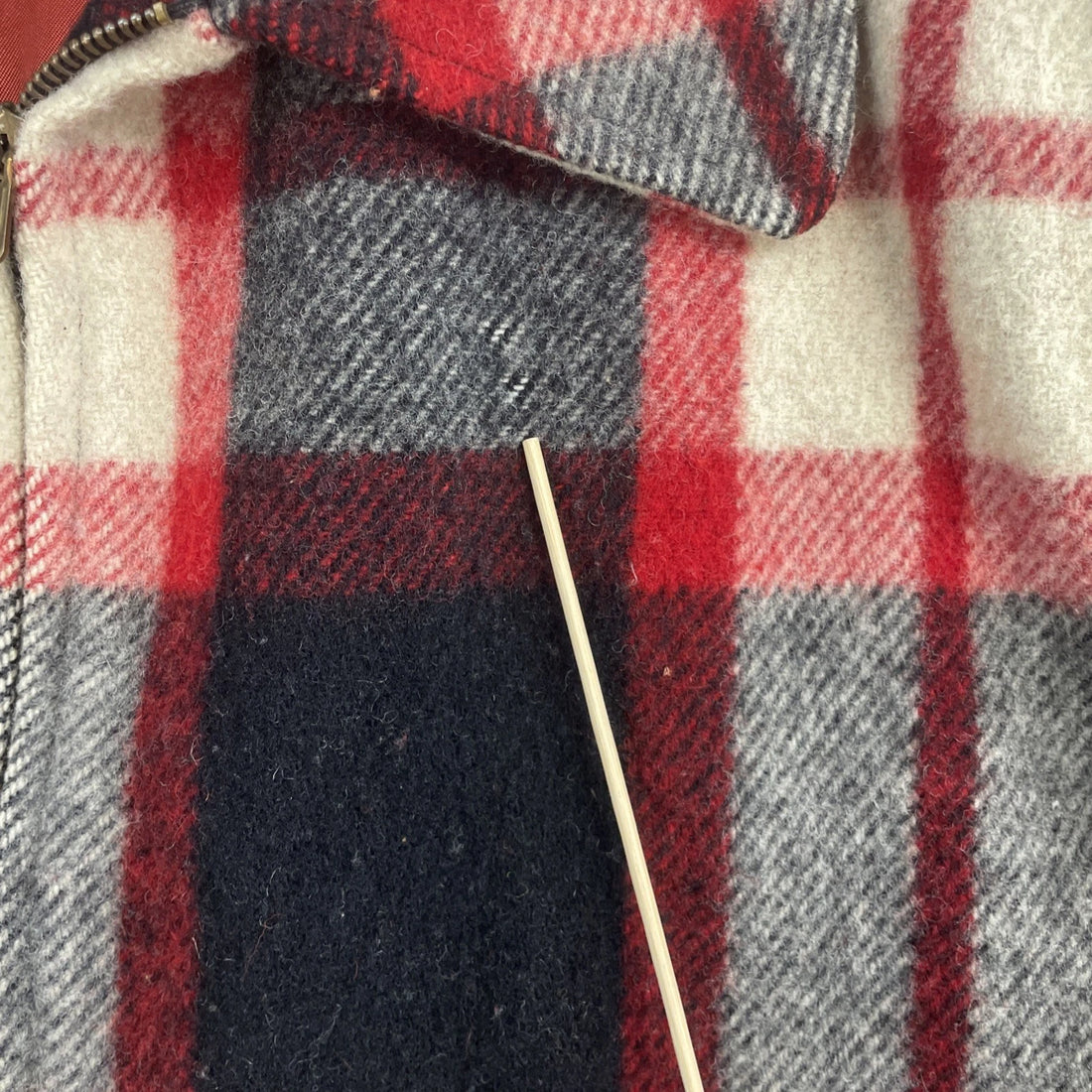 Vintage Wool Parka Coat Jacket Size Large Plaid Conmar Zip