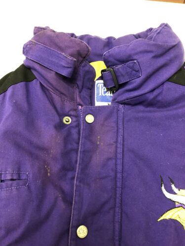 90s Minnesota Vikings Purple Bomber Satin Jacket