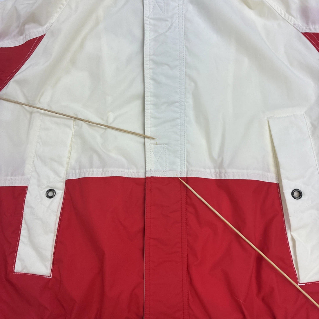 Vintage Adventure Gear Windbreaker Light Jacket Size Large Red White