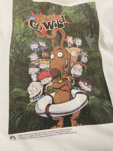 Vintage Rugrats Go Wild Thornberrys Nickelodeon T-Shirt XL Cartoon Movie 2003