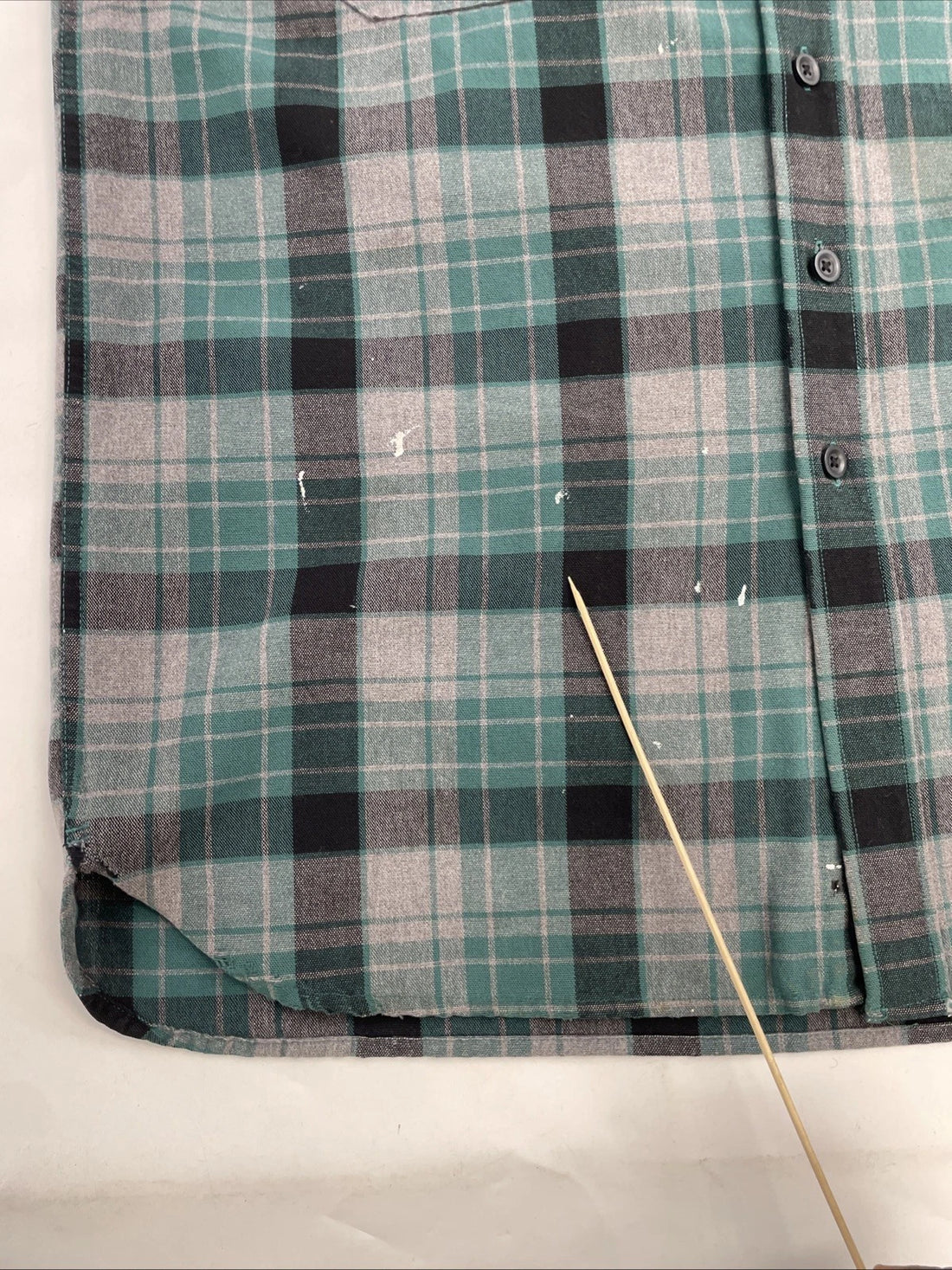 L.L. Bean Button Up Shirt Size Large Green Plaid