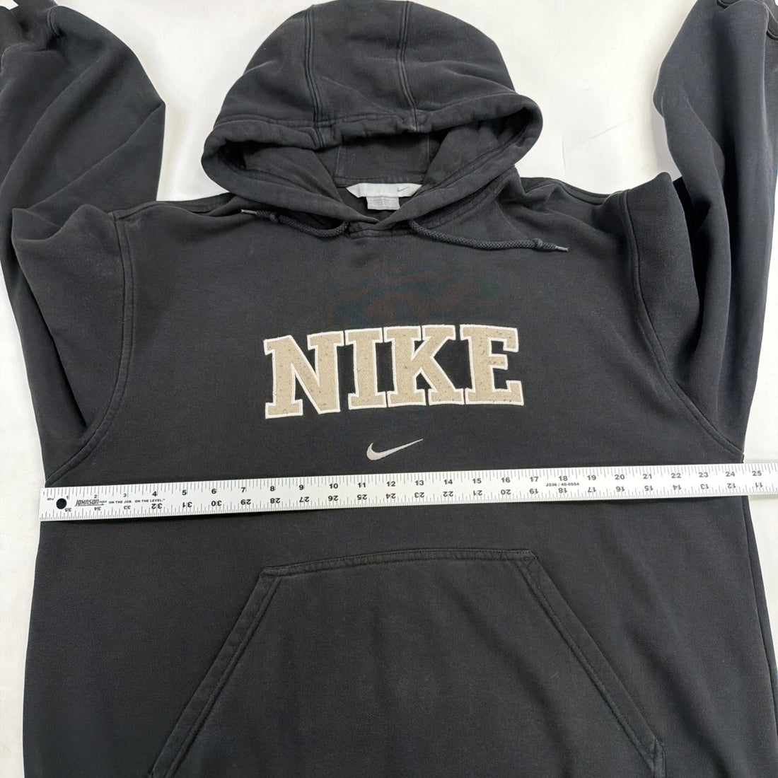 Vintage Nike Sweatshirt Hoodie Size Small Black Spell Out Swoosh