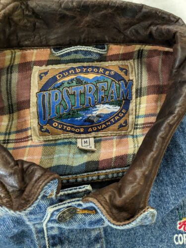 Vintage Upstream Kellogs Denim Trucker Jacket Size Medium Promo