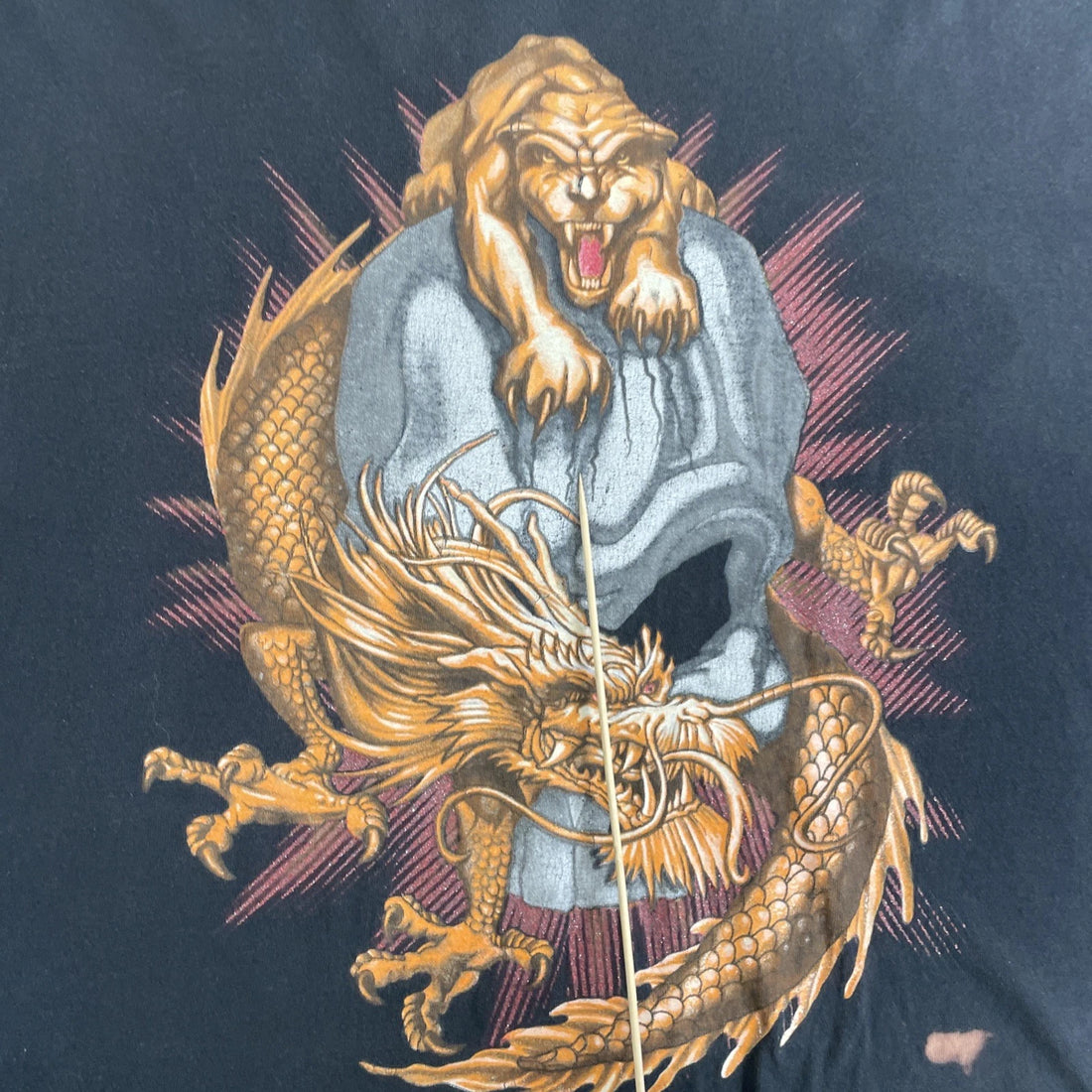Vintage Dragon Skull T-Shirt Size XL Y2K