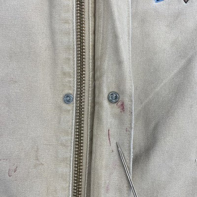 Vintage Evergreen Rodeo Carhartt Canvas Ranch Chore Work Jacket Small C52 WET