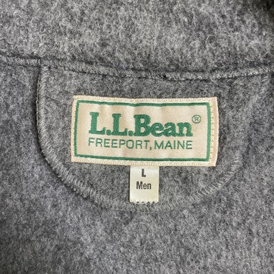 Vintage L.L. Bean Fleece Bomber Jacket Size Large Gray