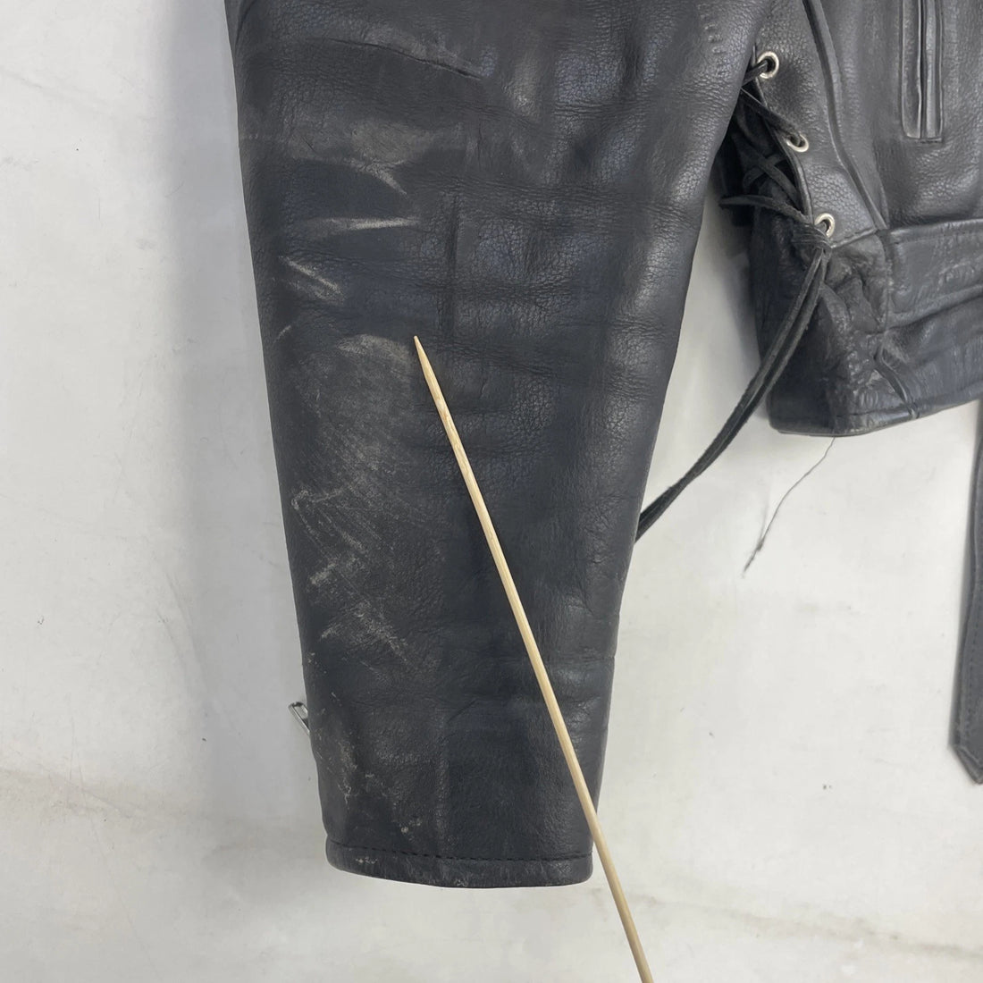 Interstate Leather Classic Motorcycle Jacket Size 44 Black