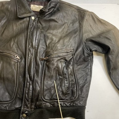 Vintage Alfred Leather Bomber Jacket Size Large