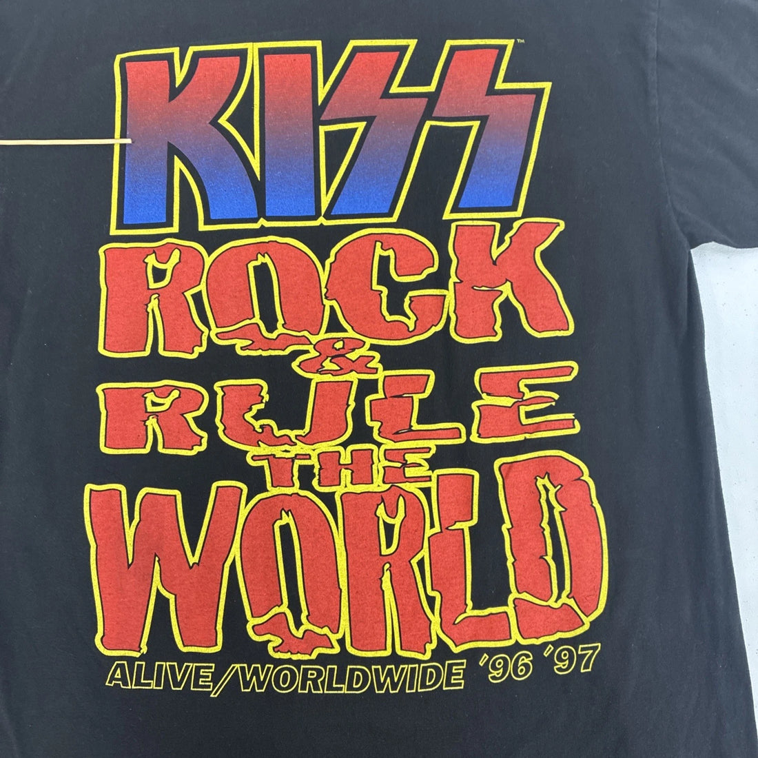 Vintage Kiss Rock & Rule The World Alive/Worldwide 96 97 Tour T-Shirt XL 90s