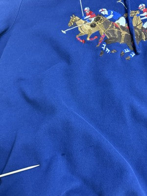 Polo Ralph Lauren Triple Pony Sweatshirt Hoodie Size Medium Embroidered
