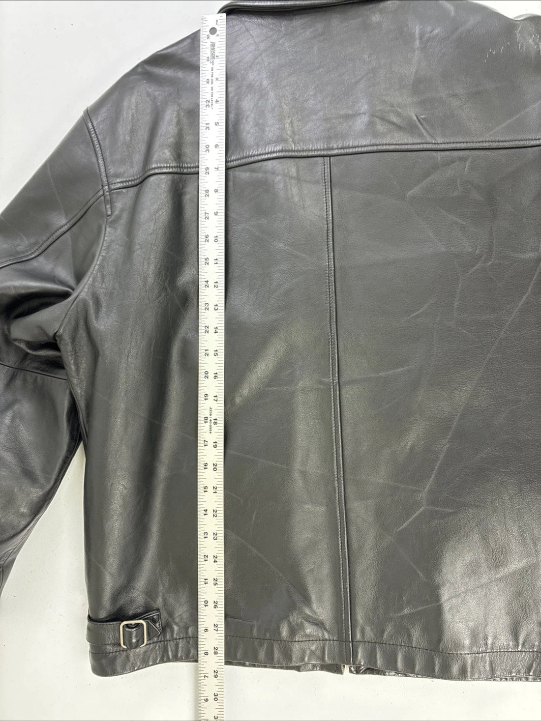 Vintage Gap Leather Coat Jacket Size Large Black