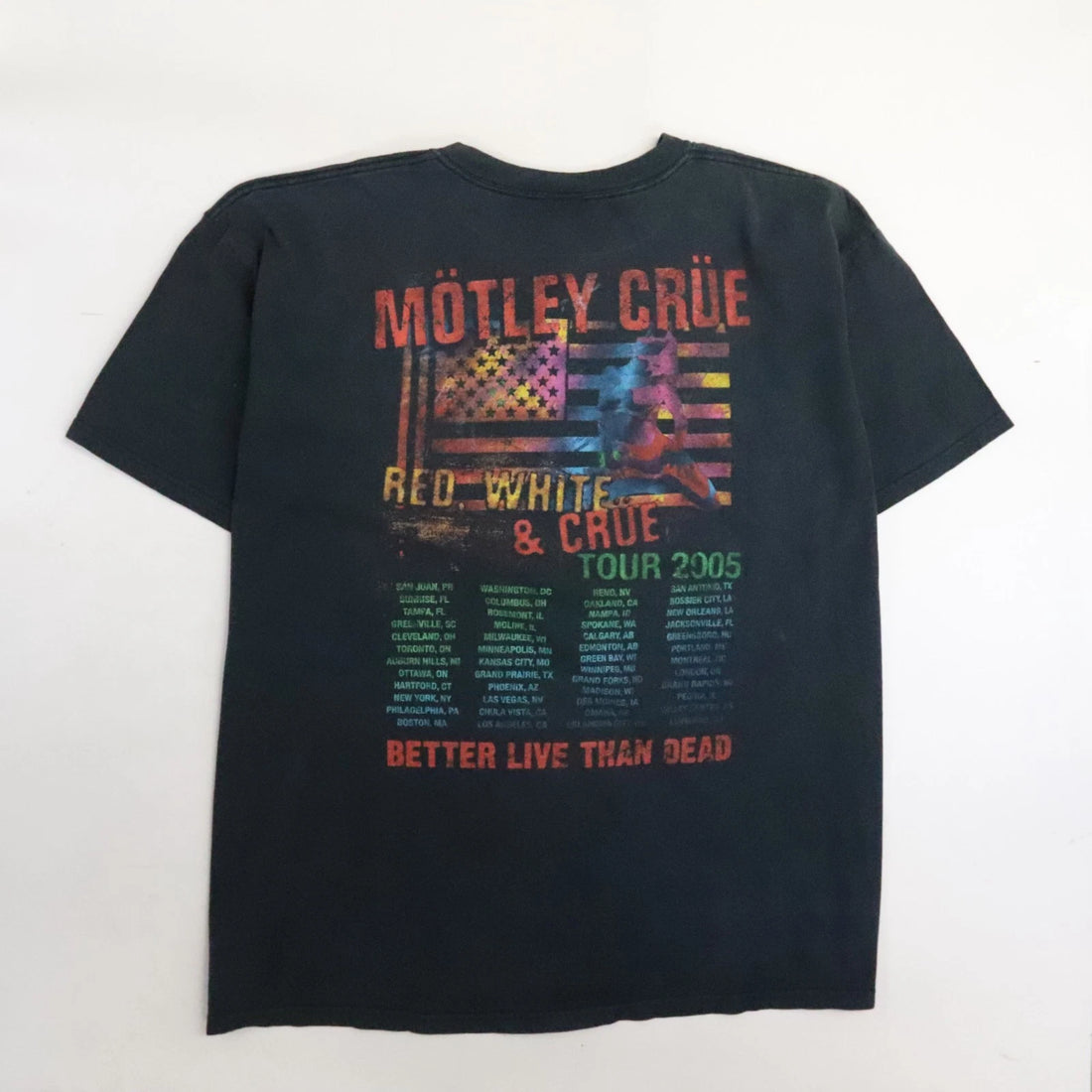 Vintage Motley Crue Red White & Crue Tour T-Shirt Size 2XL 2005