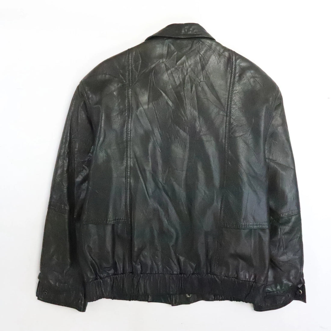 Vintage London Fog Leather Bomber Jacket Size Large