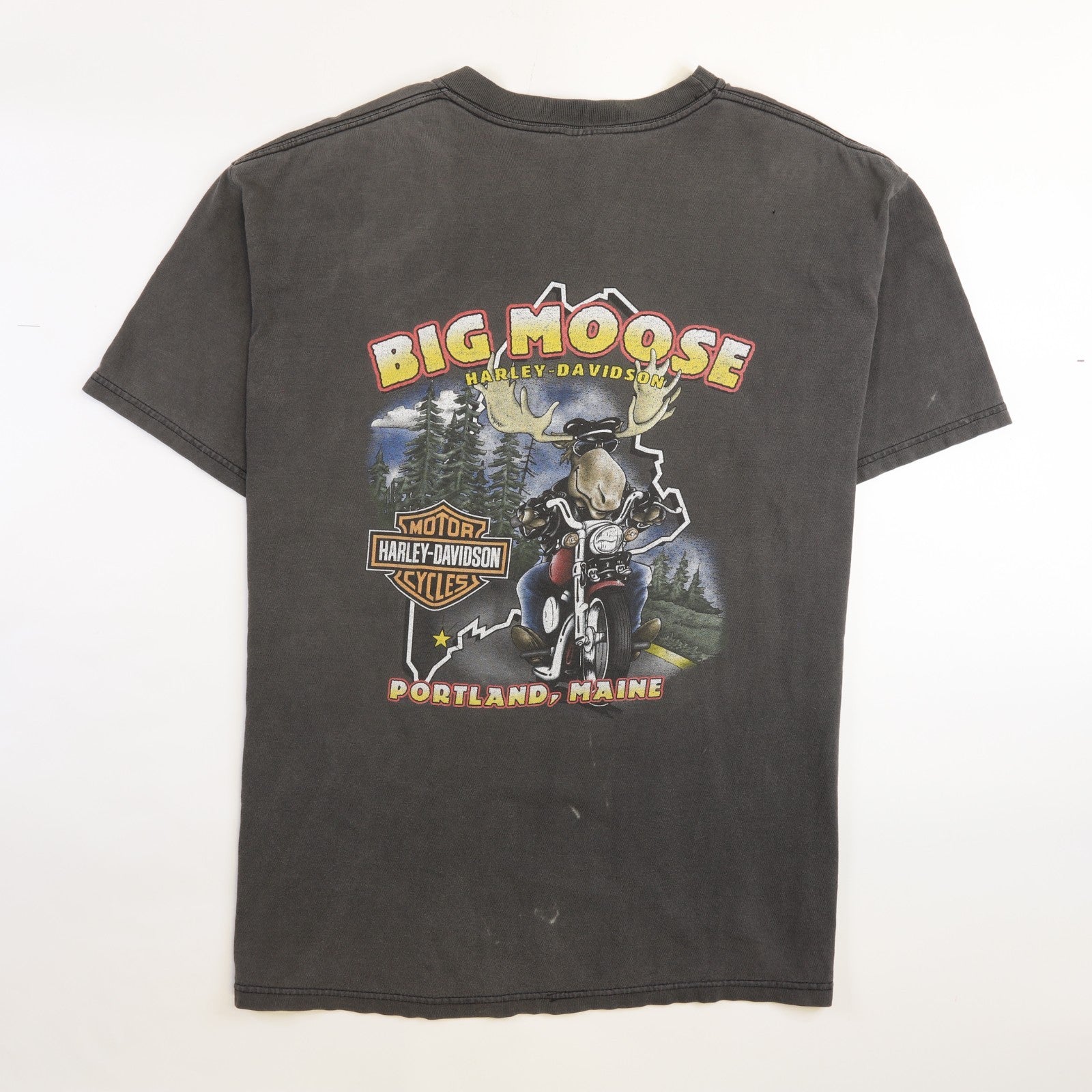 【90s】Harley Davidson big T-shirt old Vintage Harley Davidson Big Moose T-Shirt Size Medium 90s