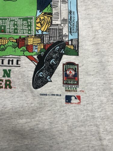 Vintage Boston Red Sox Home Of The Green Monster T-Shirt Large 1992 90s MLB