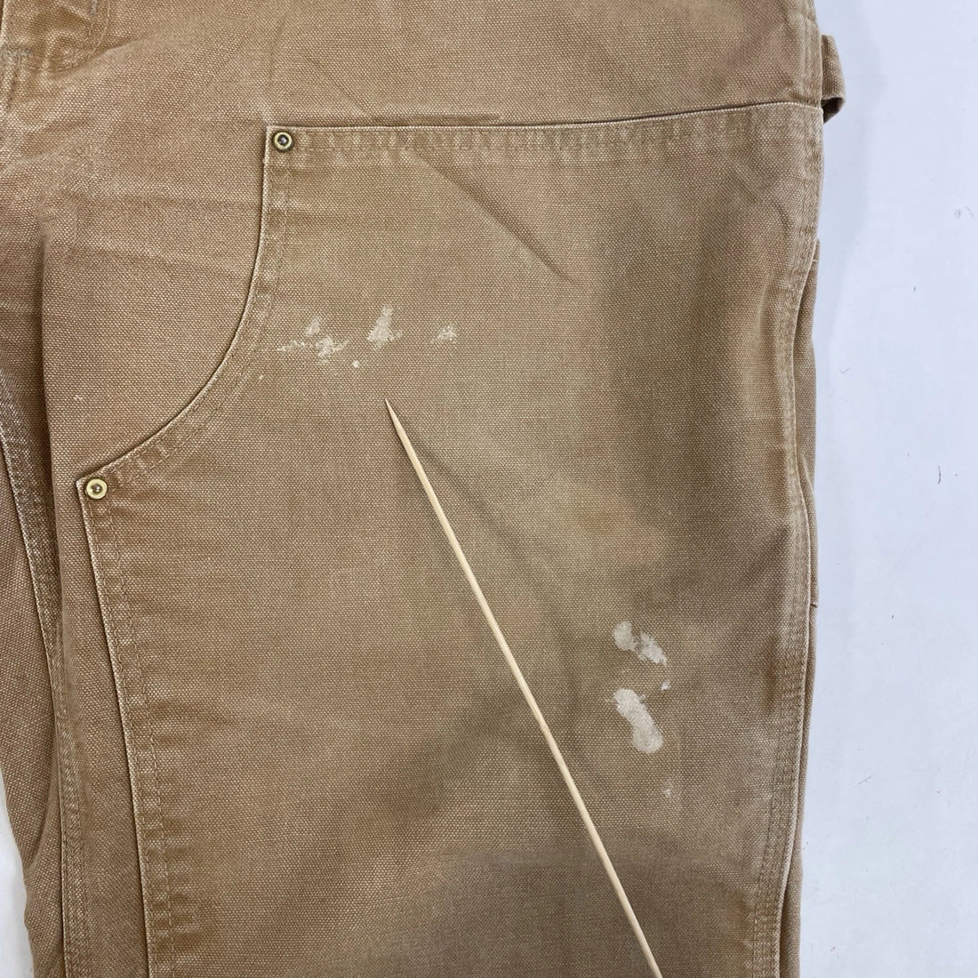 Carhartt Canvas Carpenter Double Knee Work Pants Size 42 X 30 Brown