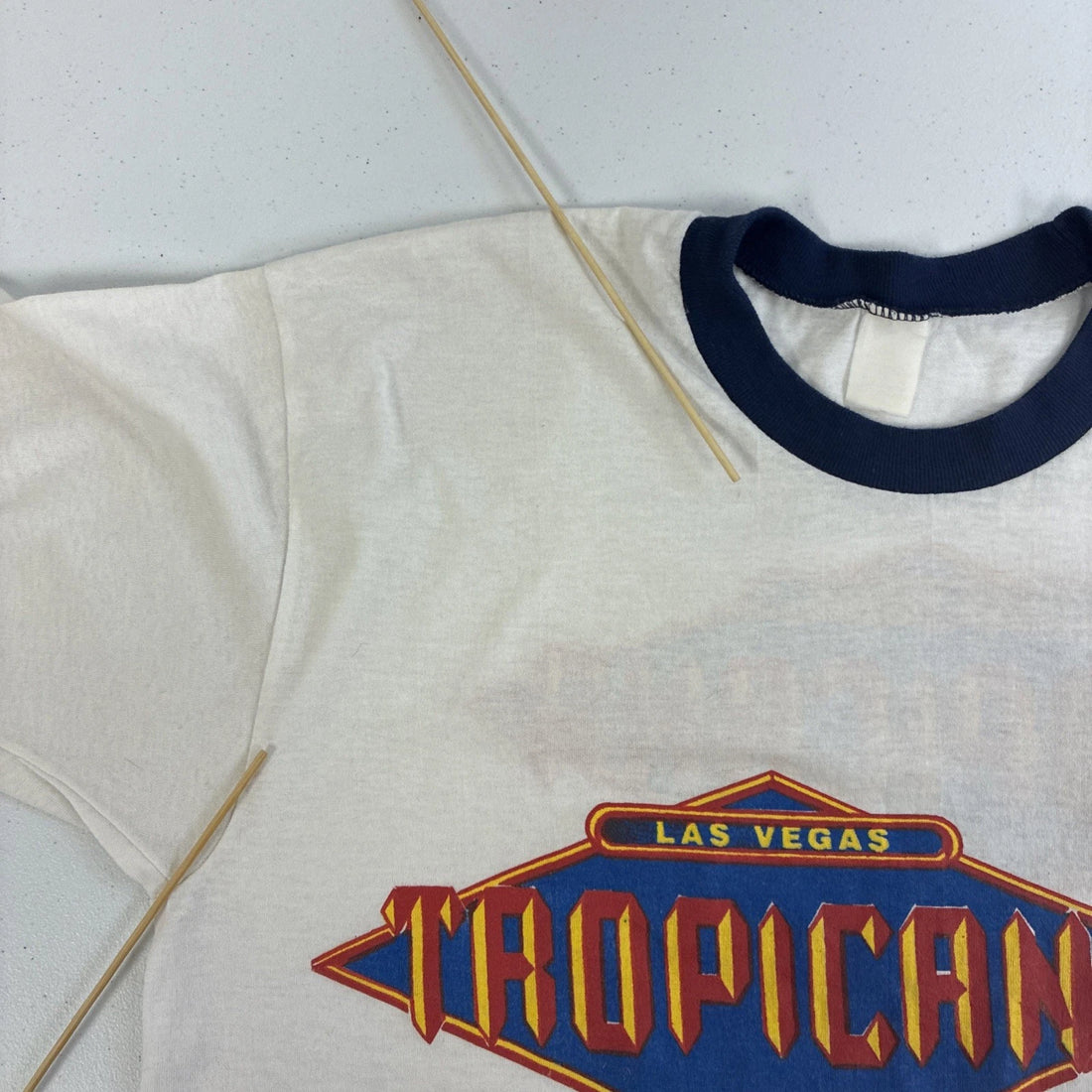 Vintage Tropicana Las Vegas Ringer T-Shirt Size Large 80s