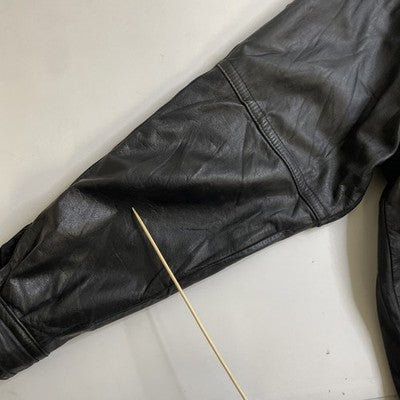 Vintage Expressions Leather Bomber Jacket Size Medium