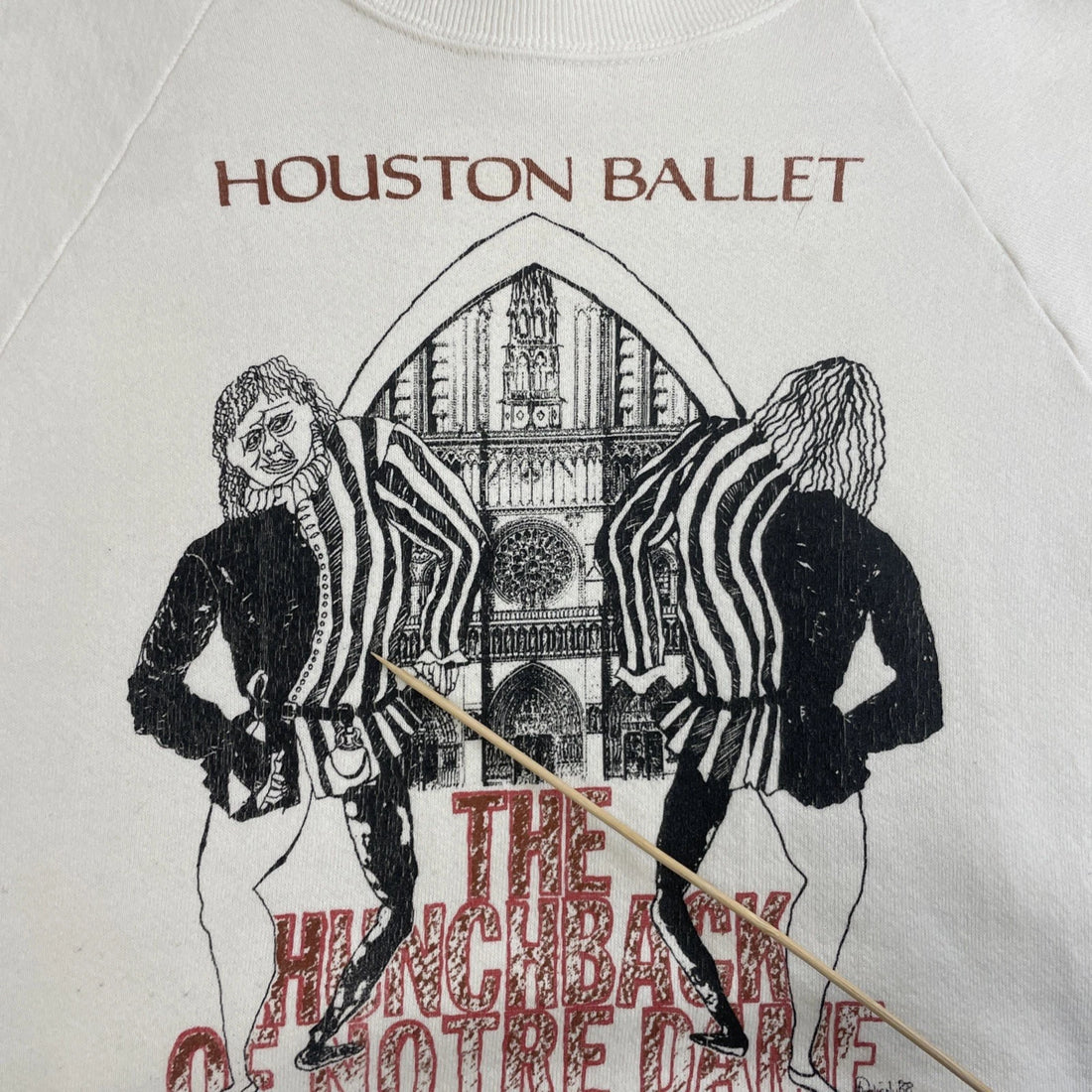 Vintage Houston Ballet Hunchback Of Notre Dame Crewneck Sweatshirt Size Medium