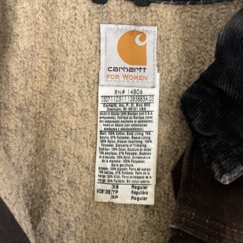 Carhartt Canvas Work Jacket Womens Size XS Brown